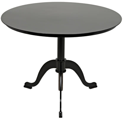 Kaldera Black Steel Round Side Table-Side Tables-Noir-Sideboards and Things