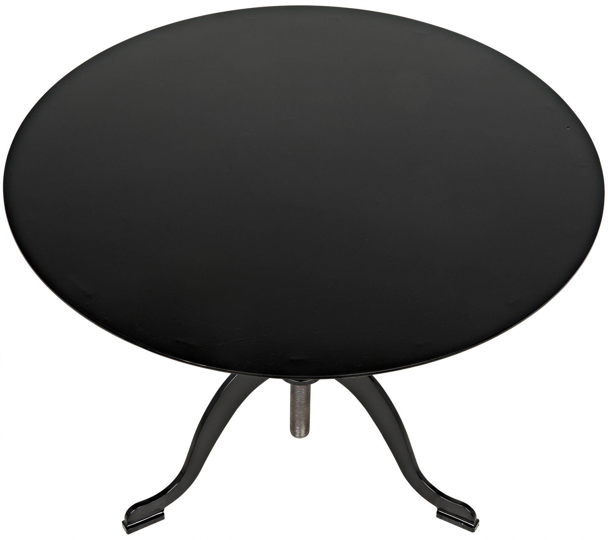 Kaldera Black Steel Round Side Table-Side Tables-Noir-Sideboards and Things