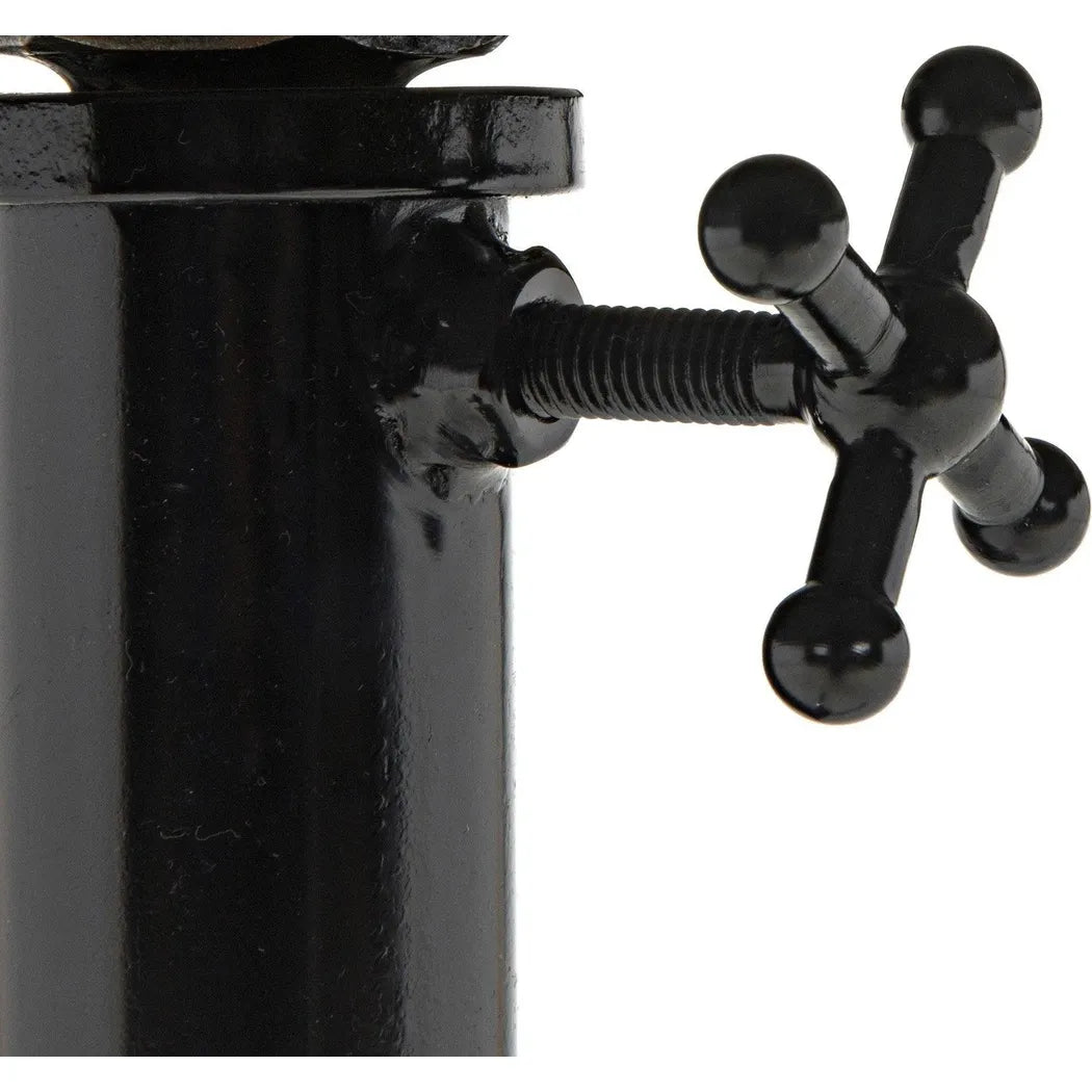 Noir Kaldera Black Steel Round Side Table