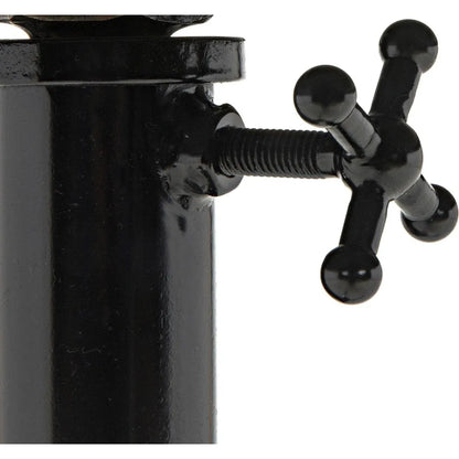 Noir Kaldera Black Steel Round Side Table