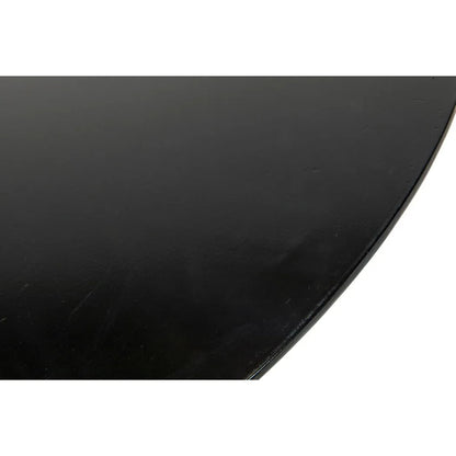 Noir Kaldera Black Steel Round Side Table