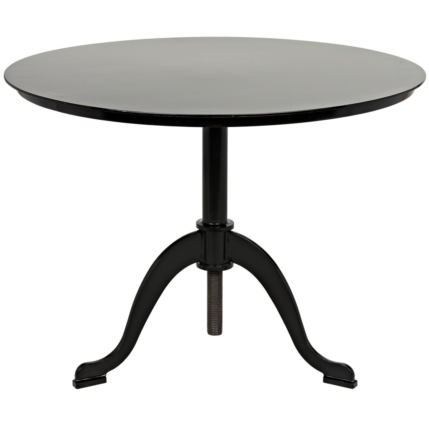 Kaldera Black Steel Round Side Table-Side Tables-Noir-Sideboards and Things