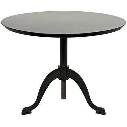 Kaldera Black Steel Round Side Table-Side Tables-Noir-Sideboards and Things