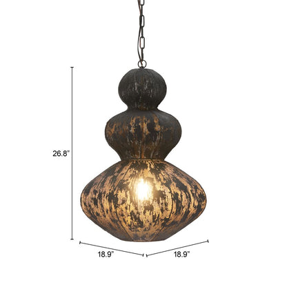Zuo Modern Kali Iron Black Ceiling Lamp