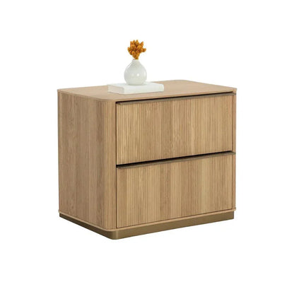 Kalla 2 Drawers Wooden Nightstand - LOOMLAN - SUNPAN - Nightstands