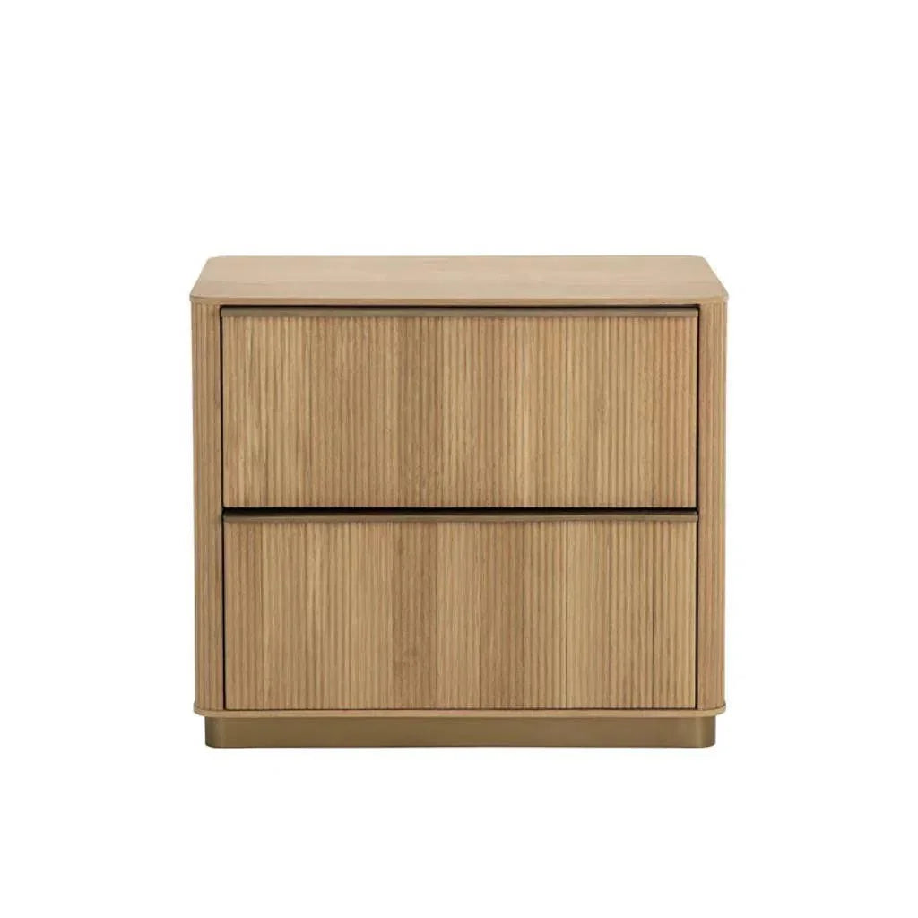 Kalla 2 Drawers Wooden Nightstand - LOOMLAN - SUNPAN - Nightstands