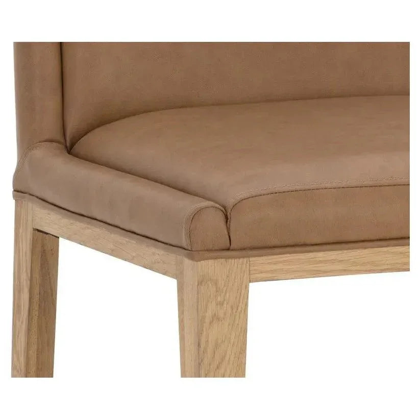 SUNPAN Kalla Brown Faux Leather Dining Chair 2PC