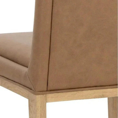 SUNPAN Kalla Brown Faux Leather Dining Chair 2PC