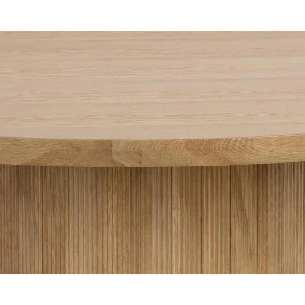 Kalla Wooden Round Dining Table-Dining Tables-SUNPAN-LOOMLAN