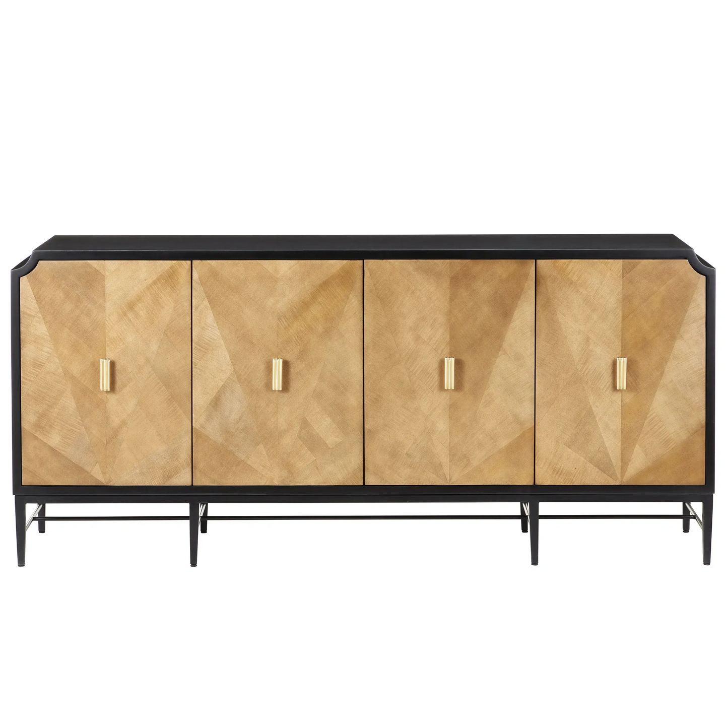 Kallista Taupe Credenza-Sideboards-Currey & Co-Sideboards and Things