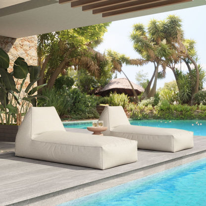 Zuo Modern Kalm Olefin Fabric Outdoor Chaise Lounge