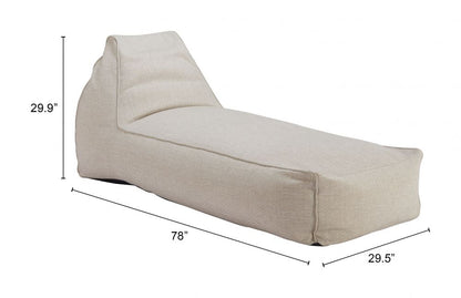 Zuo Modern Kalm Olefin Fabric Outdoor Chaise Lounge