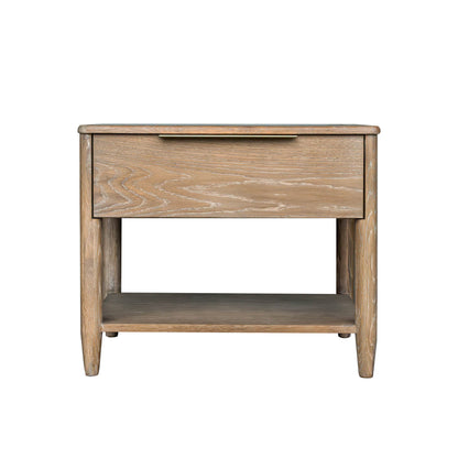 Kamelia One Drawer Wood Nightstand-Nightstands-LH Imports-LOOMLAN