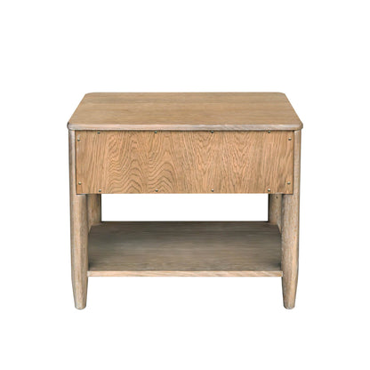 Kamelia One Drawer Wood Nightstand-Nightstands-LH Imports-LOOMLAN