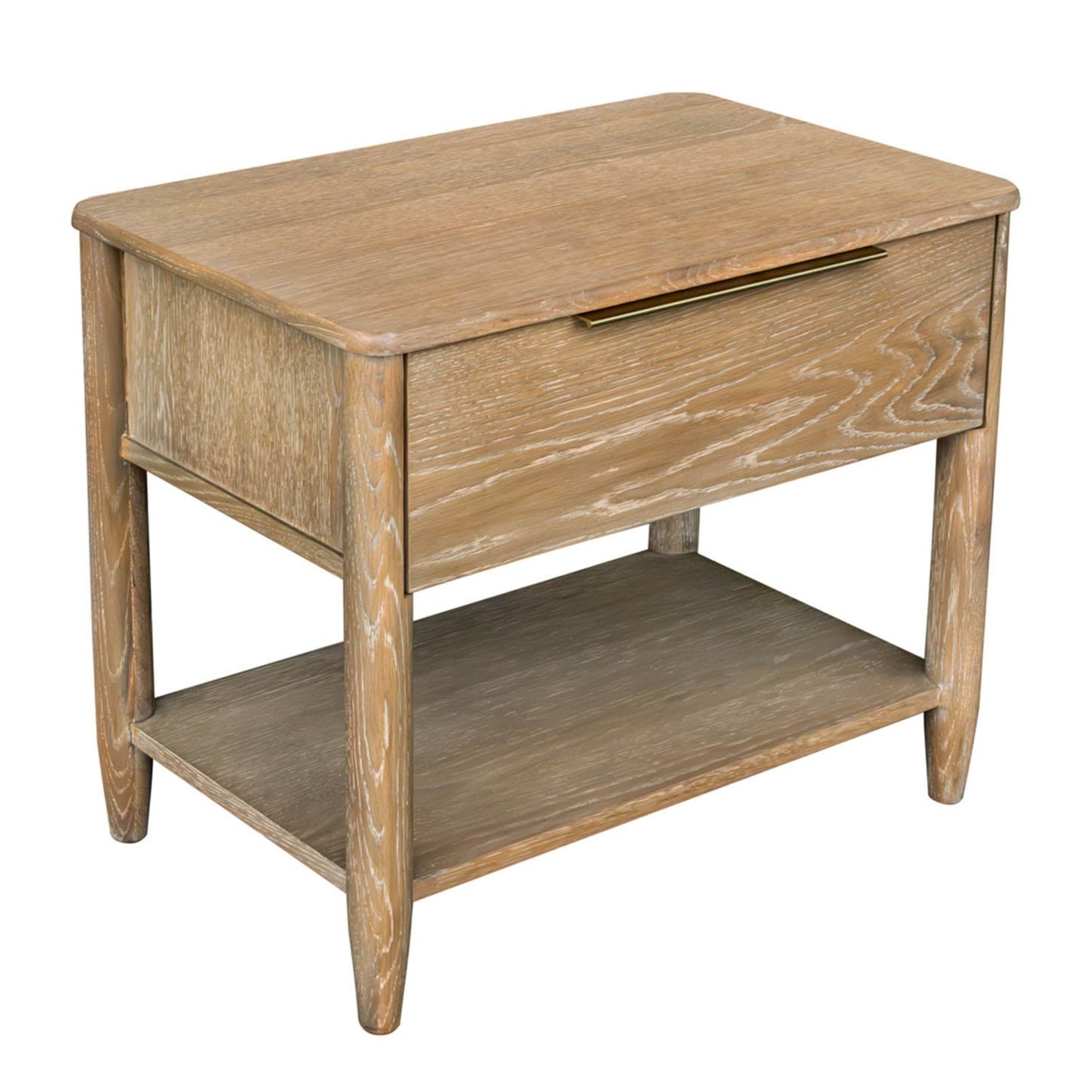 Kamelia One Drawer Wood Nightstand-Nightstands-LH Imports-LOOMLAN