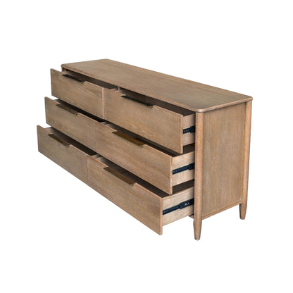 LH Home Kamelia Six Drawers Wood Dresser