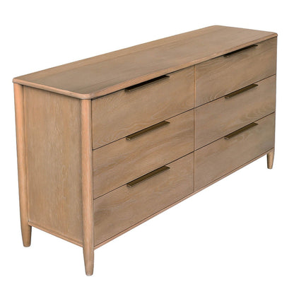 LH Home Kamelia Six Drawers Wood Dresser