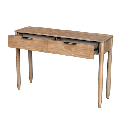 Kamelia Two Drawers Wood Console Table
