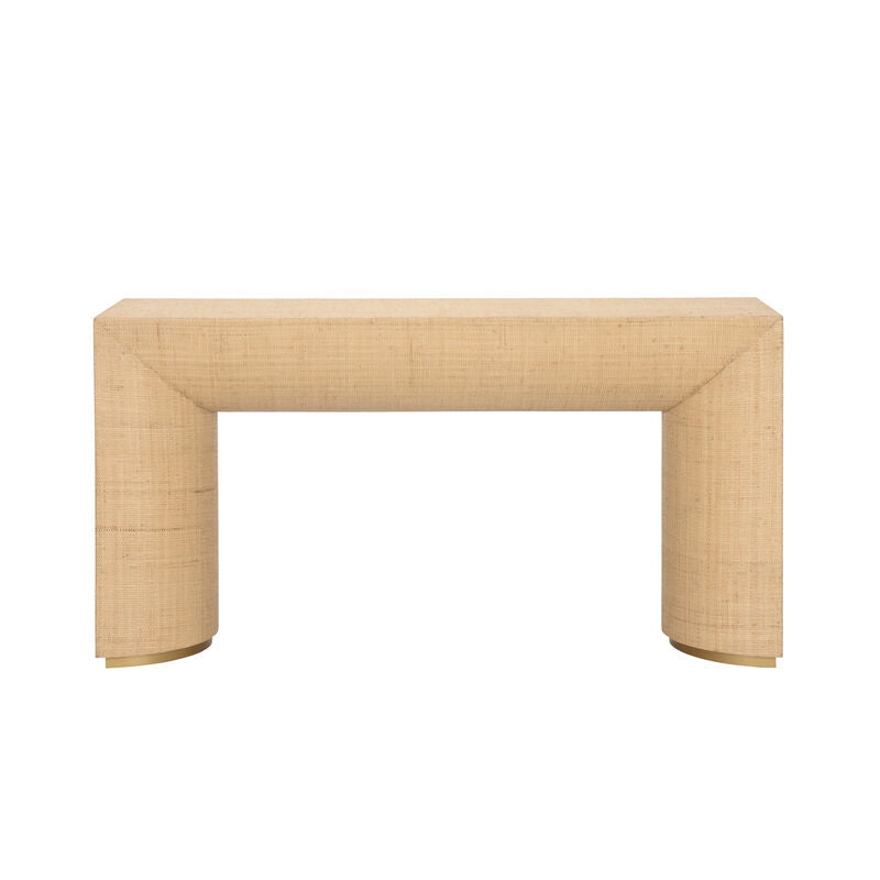 Wildwood Kamo Natural Raffia Finish Console Table