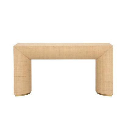 Wildwood Kamo Natural Raffia Finish Console Table