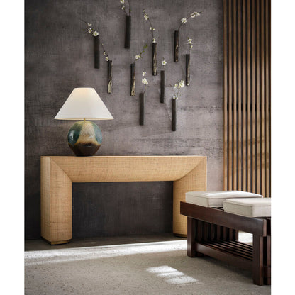 Wildwood Kamo Natural Raffia Finish Console Table