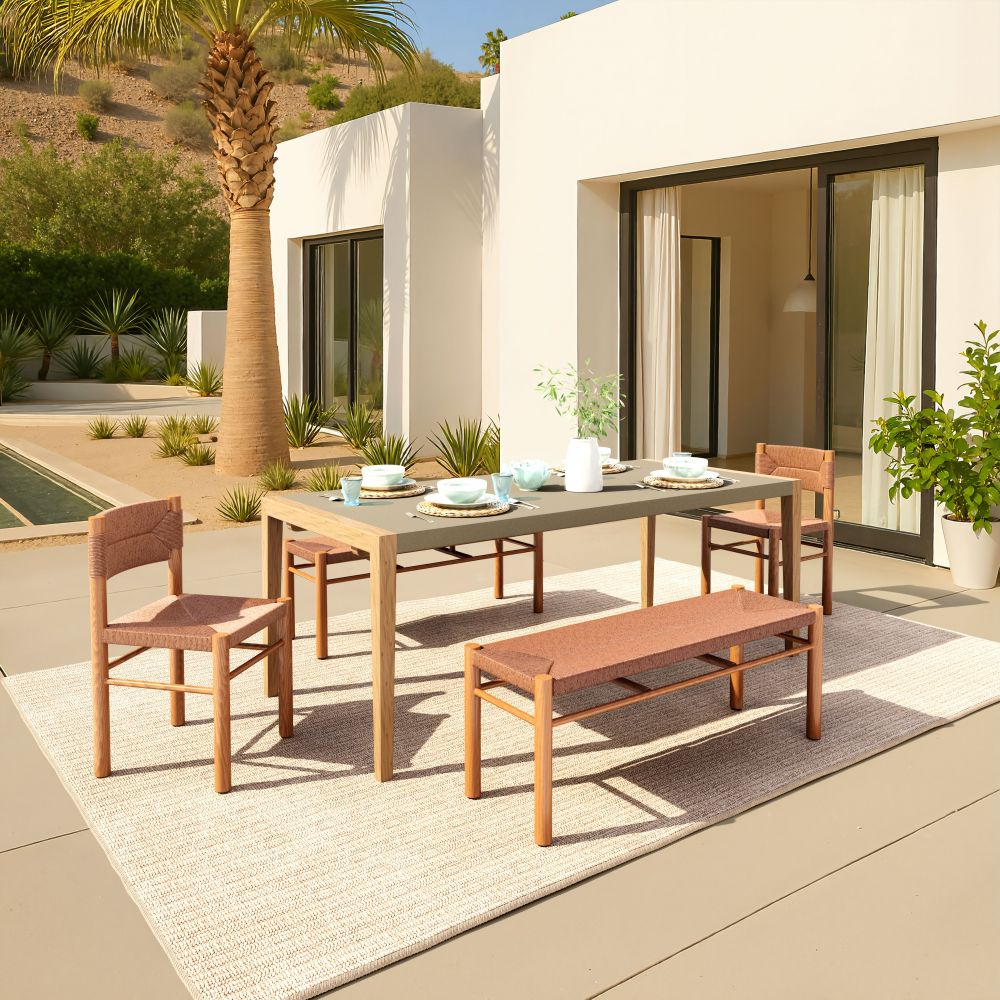 Zuo Modern Kata Terrazzo Top Rectangular Dining Table