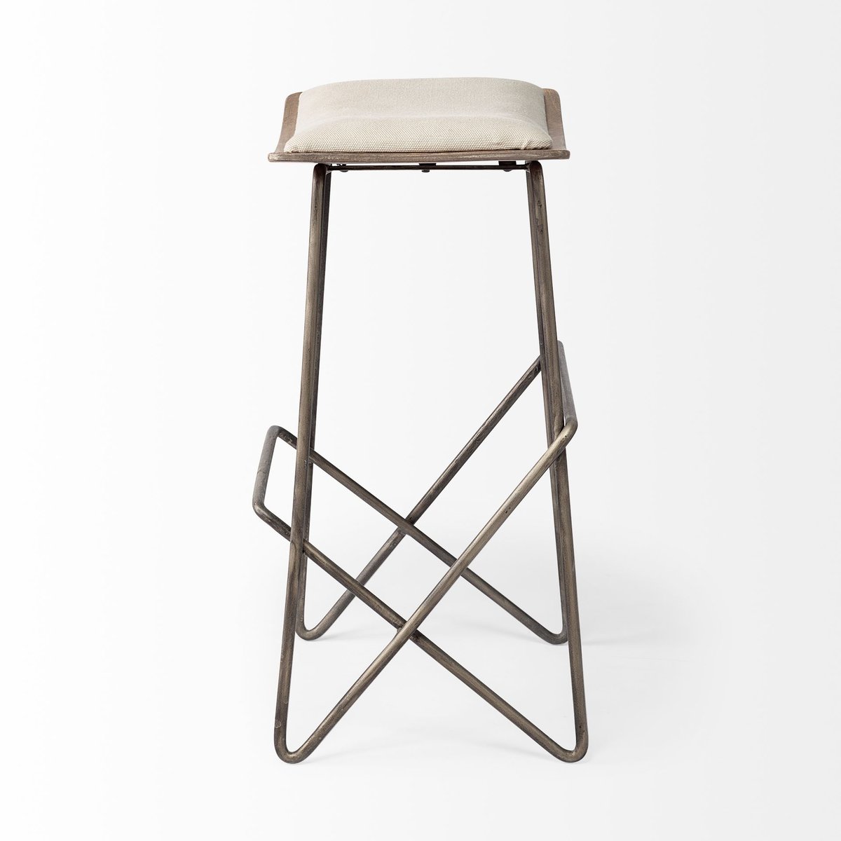 Mercana Katniss Cream Fabric Counter Stool