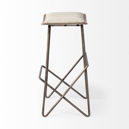 Mercana Katniss Cream Fabric Counter Stool