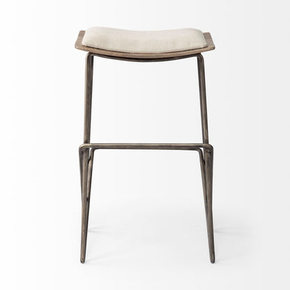 Mercana Katniss Cream Fabric Counter Stool