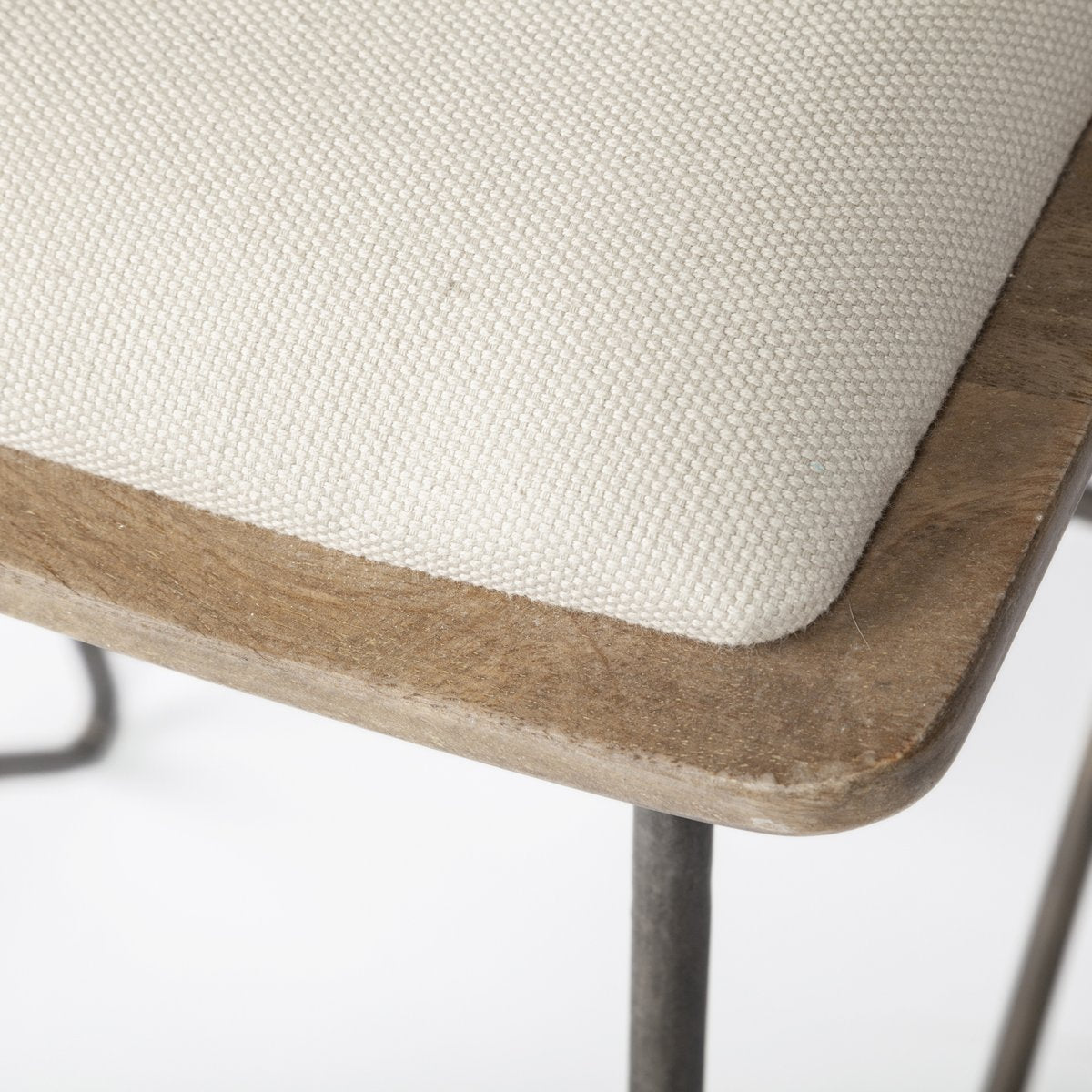 Mercana Katniss Cream Fabric Counter Stool