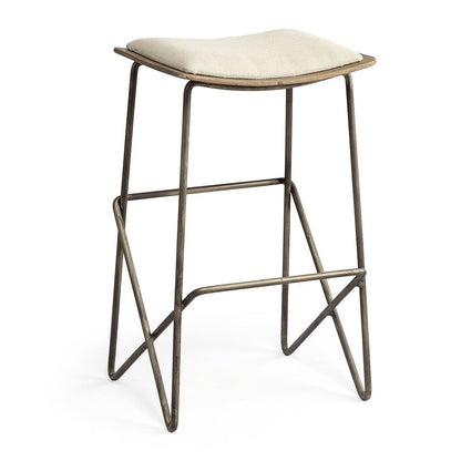 Mercana Katniss Cream Fabric Counter Stool