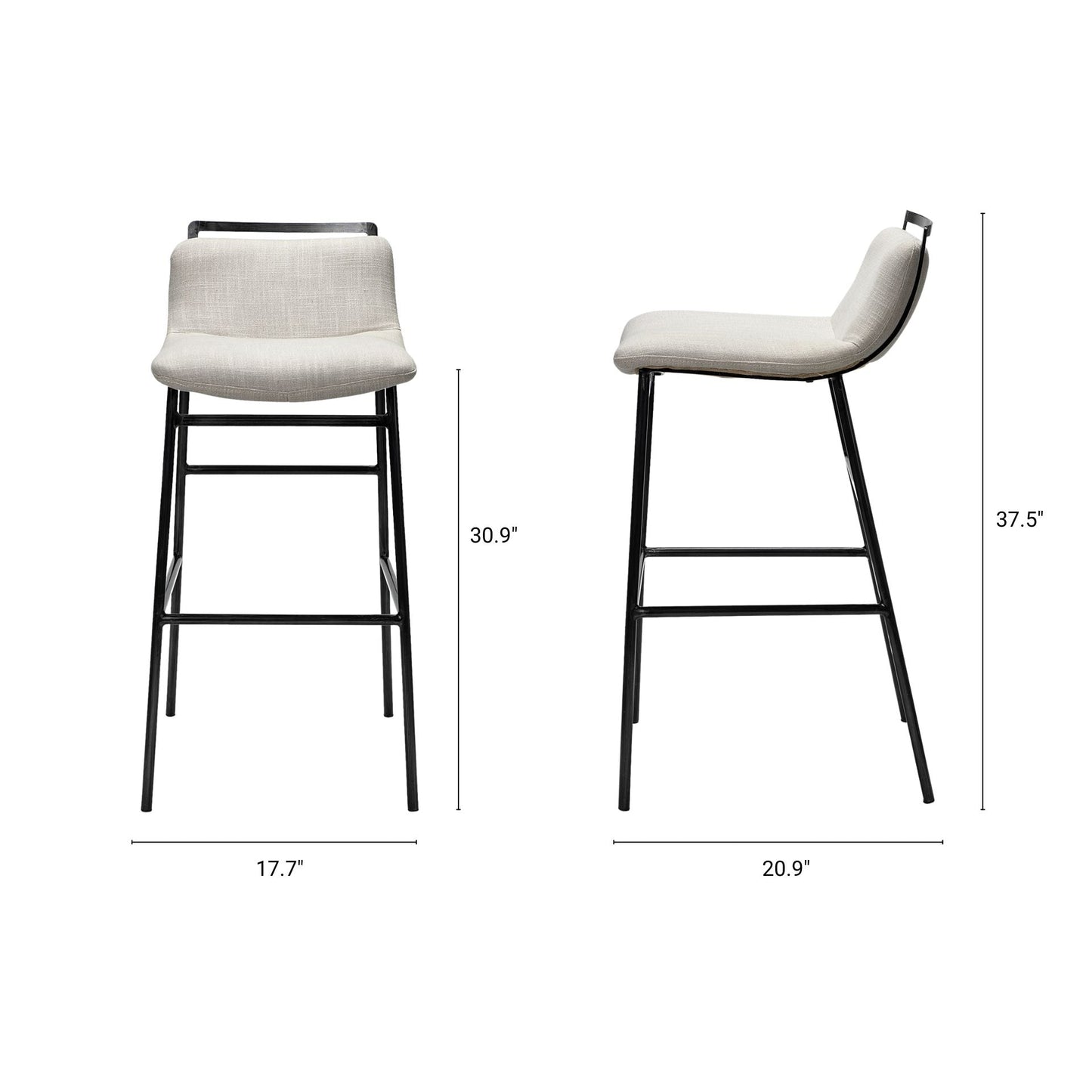 Kavalan Leather Low-Back Barstool