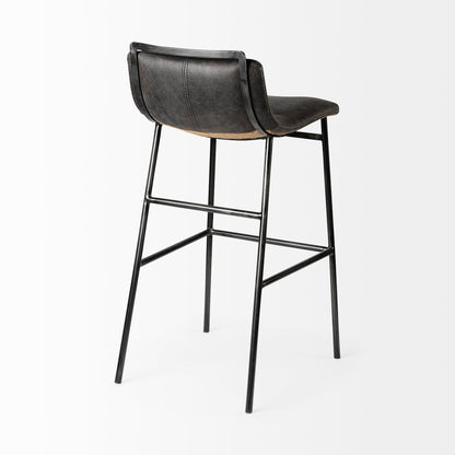 Kavalan Leather Low-Back Barstool