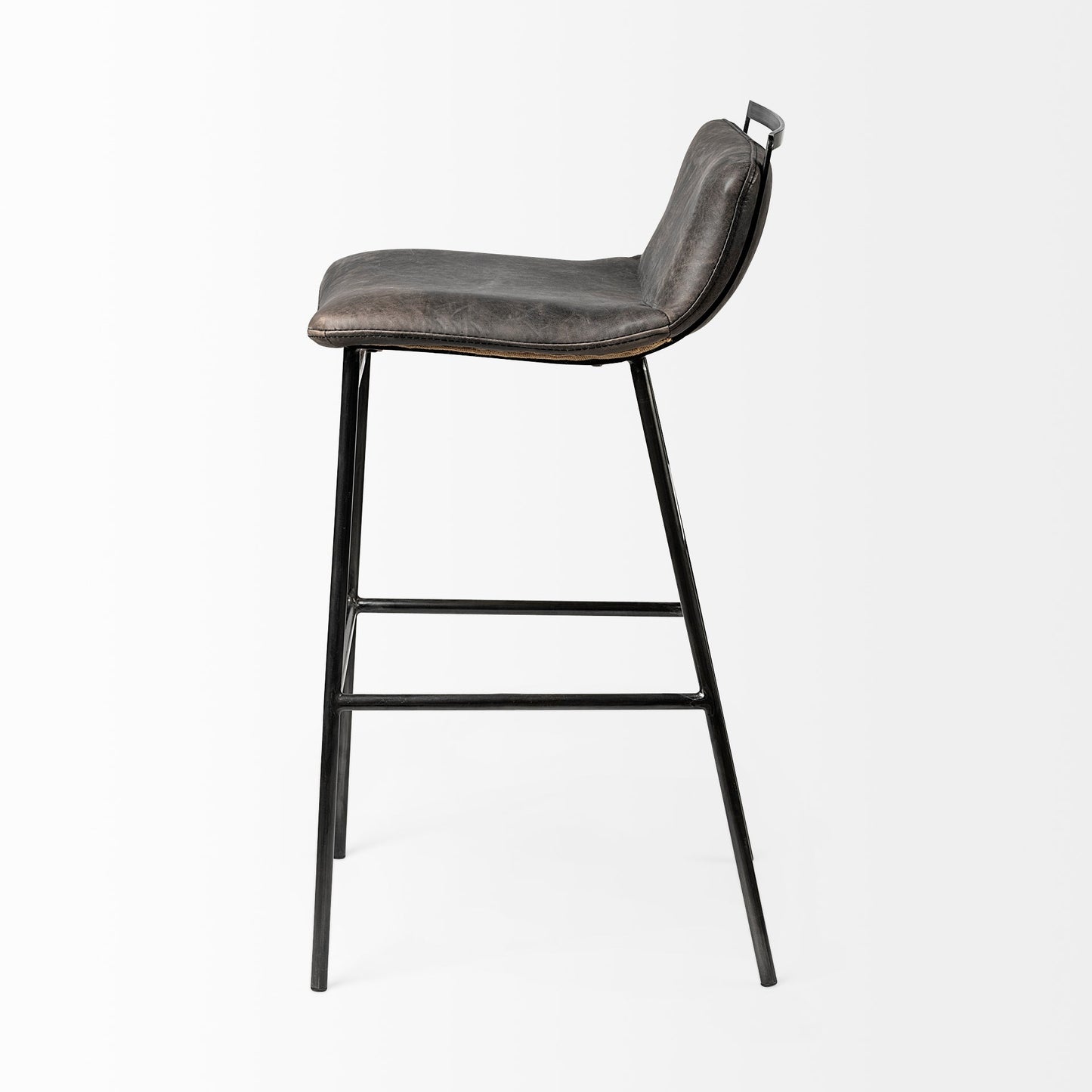 Kavalan Leather Low-Back Barstool