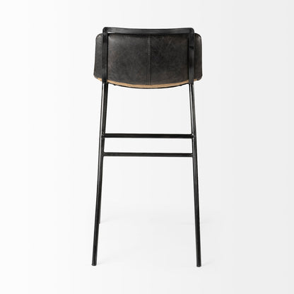 Kavalan Leather Low-Back Barstool