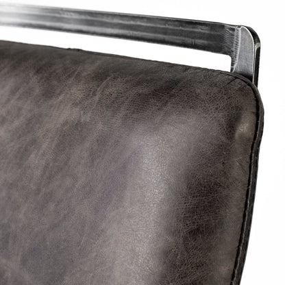 Kavalan Leather Low-Back Barstool