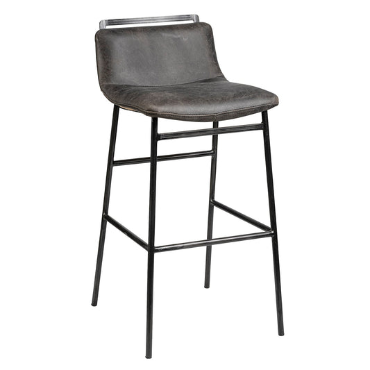 Mercana Kavalan Leather Low-Back Barstool