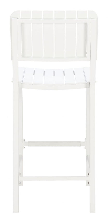 Zuo Modern Kayu Aluminum White Barstool