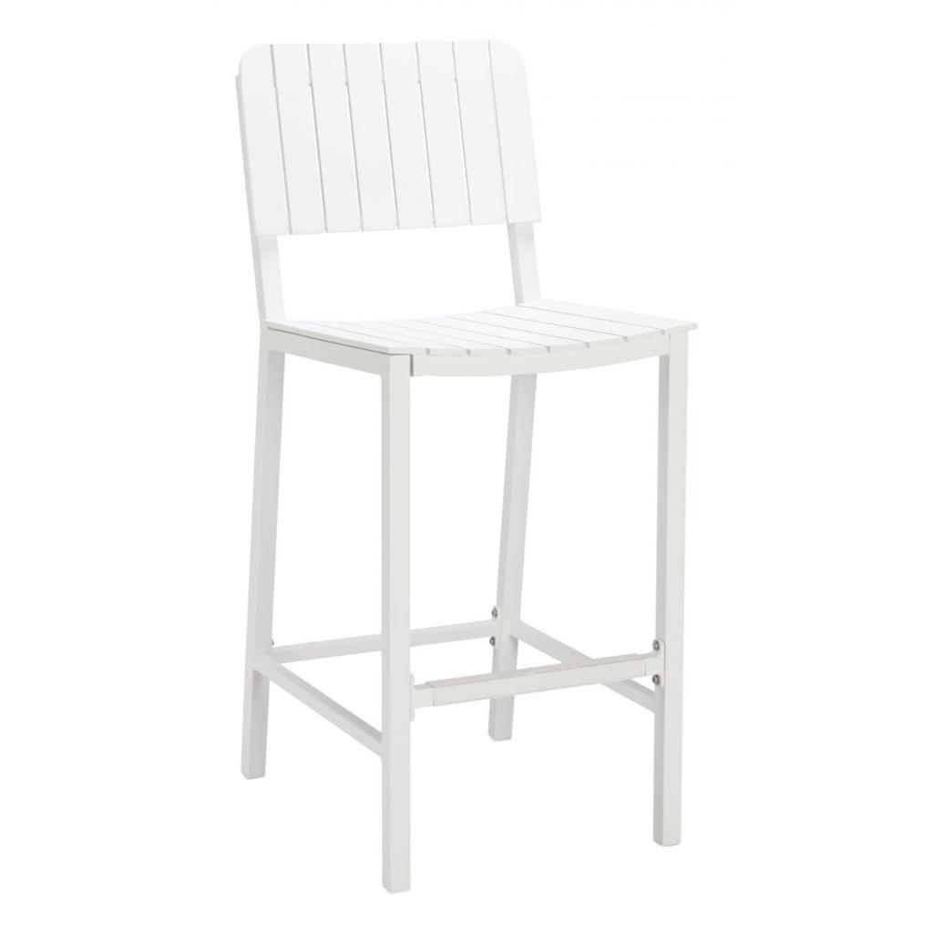 Zuo Modern Kayu Aluminum White Barstool