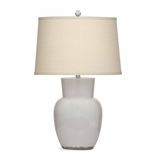 Keaton 27" Tall Ceramic White Table Lamp Table Lamps Sideboards and Thangs By Bassett Mirror