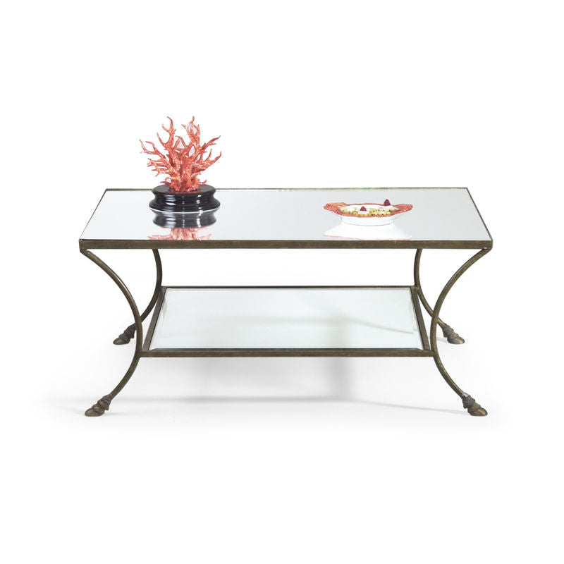 Chelsea House Kendal Mirrored Top Rectangular Coffee Table