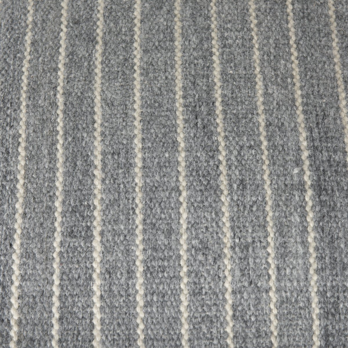 Mercana Kensie Large Grey Striped Pouf