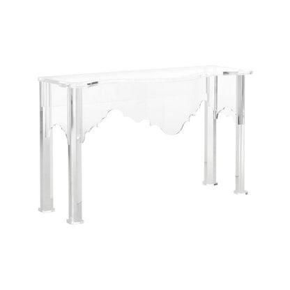 Kensington Acrylic Made Clear Console Table-Console Tables-Chelsea House-LOOMLAN
