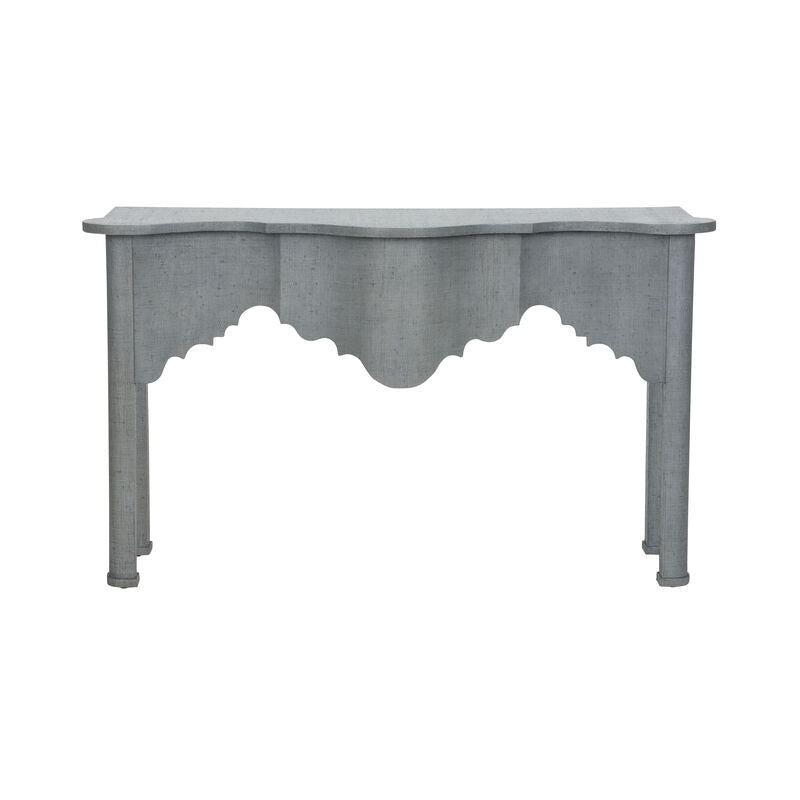 Chelsea House Kensington Raffia Wrapped Classic Console Table