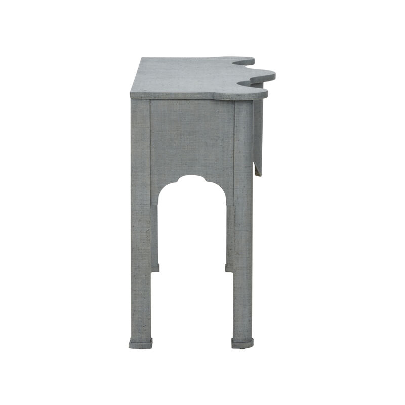 Chelsea House Kensington Raffia Wrapped Classic Console Table