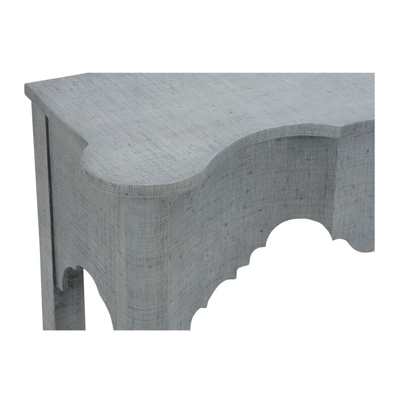 Chelsea House Kensington Raffia Wrapped Classic Console Table