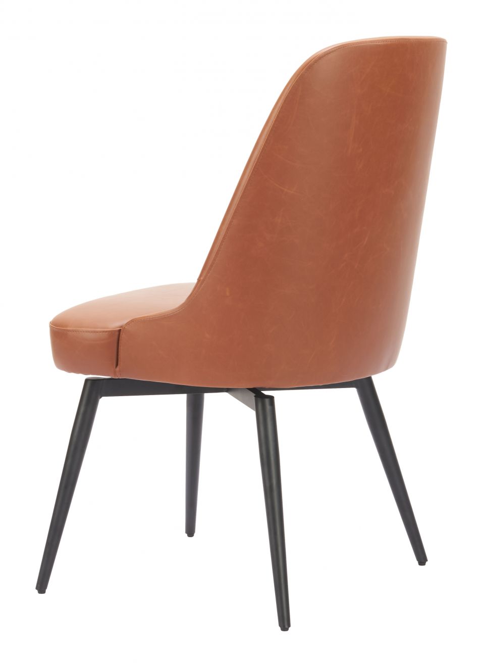 Zuo Modern Keppel Faux Leather Swivel Dining Chair 2PC