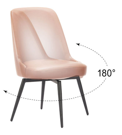 Zuo Modern Keppel Faux Leather Swivel Dining Chair 2PC