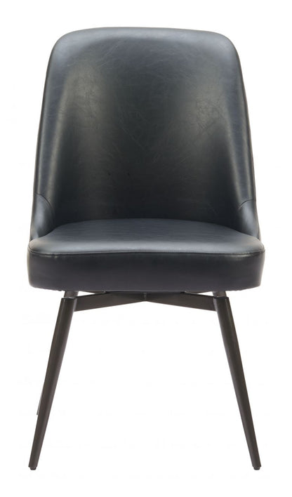 Zuo Modern Keppel Faux Leather Swivel Dining Chair 2PC