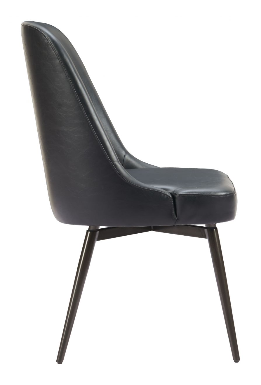 Zuo Modern Keppel Faux Leather Swivel Dining Chair 2PC